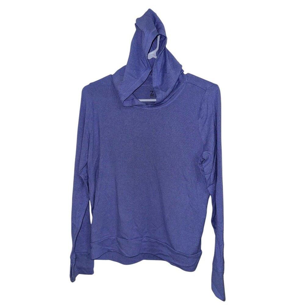 Z By Zella Girls Long Sleeve Hoodie Top Sz XL Blue Lavender Blurple Athleisure